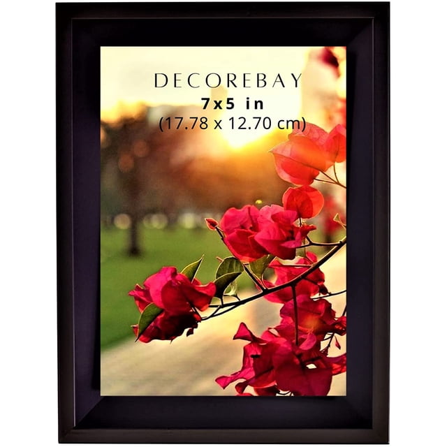 Decorebay Home Solid Wood Single Photo Display Picture Frames - Black Brown