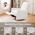 thumbnail image 4 of Korser Manual Swivel Rocker Recliner Chair with Side Pockets Nursery Glider Recliner for Living Room, Nursery, Beige, 4 of 7