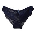 thumbnail image 1 of DPTALR Culottes pour Femmes Aguichant Mignonnes à Nœud, Design Crochet, Dentelle Intégrale, Culottes Taille Basse, 1 of 7