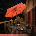 thumbnail image 4 of Costway Parasol Solaire de Patio 9 Pi à DEL, Acier Inclinable avec Manivelle, Orange, 4 of 9