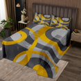 thumbnail image 2 of Erosebridal Gray Orange Coverlet Set Twin, Abstract Swirl Circle Bedding Set, Geometric Bedroom Decor 2pcs, 2 of 5