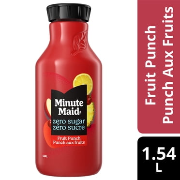Minute Maid Zero Sugar Fruit Punch Bottle, 1.54 Liters
