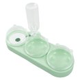 thumbnail image 1 of 3 In 1 Water Feeder Bowls, Multipurpose Cervical Spine Protection PP Puppy Double Food Bowls Splash Proof  For Cats Light Green, 1 of 8