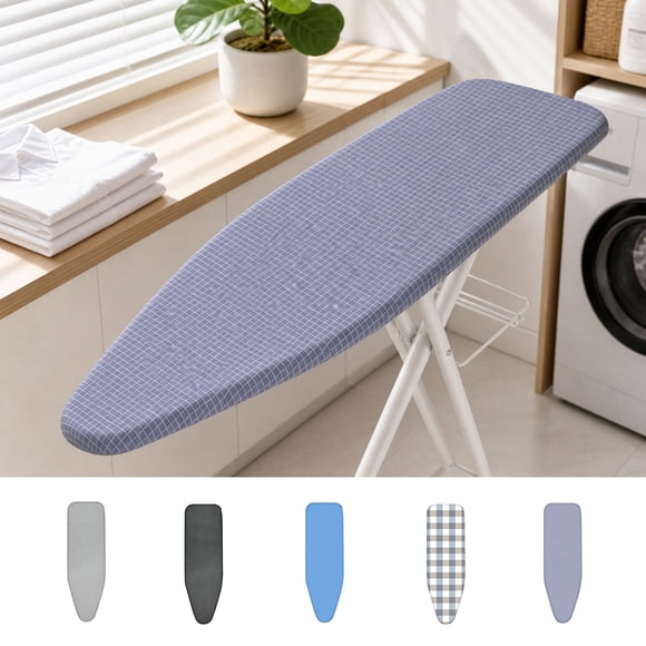 TTJ 47x15 Inch Ironing Board Cover with Pad Standard Replacement Thickened Cushion Heat Resistant Smooth Fabric Home Laundry Use