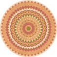thumbnail image 1 of Ahgly Company Machine Washable Indoor Round Transitional Pumpkin Orange Area Rugs, 7' Round, 1 of 7