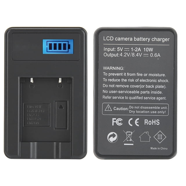 Chargeur de Batterie Portable, Multiples Protections Poids Léger Li-40B Batterie d'Appareil Photo Chargeur Simple pour Batterie NP-45 pour Batterie Li-40B