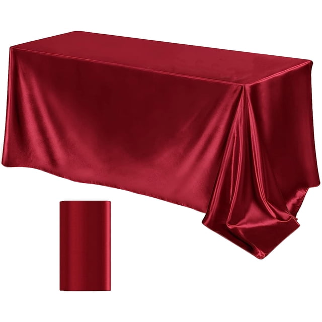 Birdeem Tablecloths Can Be Cut Solid Color Glossy Satin Cloth Tablecloth for High-End Hotel Banquet Wedding