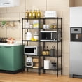 thumbnail image 3 of Ktaxon 5 Tier Layer 59"x21"x11.5" Storage Rack, Wire Shelving Adjustable Steel Storage Rack Organizer Kitchen, Black, 3 of 9