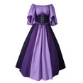 thumbnail image 1 of 2025 Nouveaux Vêtements MediPunk pour Femmes pour Femmes Éval Vintage Patchwork Robe Femme Dentelle Robe Sla Col en H, 1 of 2