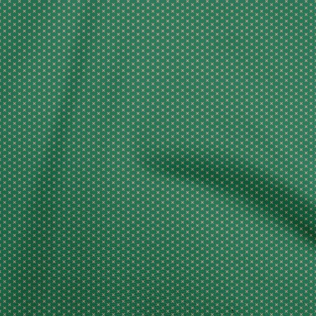 oneOone Rayon Green Fabric Geometric Sewing Craft Projects Fabric Prints By Yard 56 Inch Wide