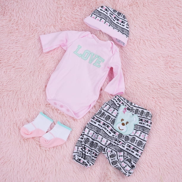 Lot 10 Vêtements Poupée 35-45 Cm – Pyjama, Top, Chapeau, Chaussettes, Écharpe – Cadeau Fille, Velcro Facile (Poupée Non Incluse)