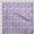 thumbnail image 4 of oneOone Silk Tabby Medium Blue Fabric Abstracts Sewing Material Print Fabric By The Yard 42 Inch Wide, 4 of 4