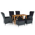 thumbnail image 1 of vidaXL 7 Piece Garden Dining Set Dark Grey, 1 of 12