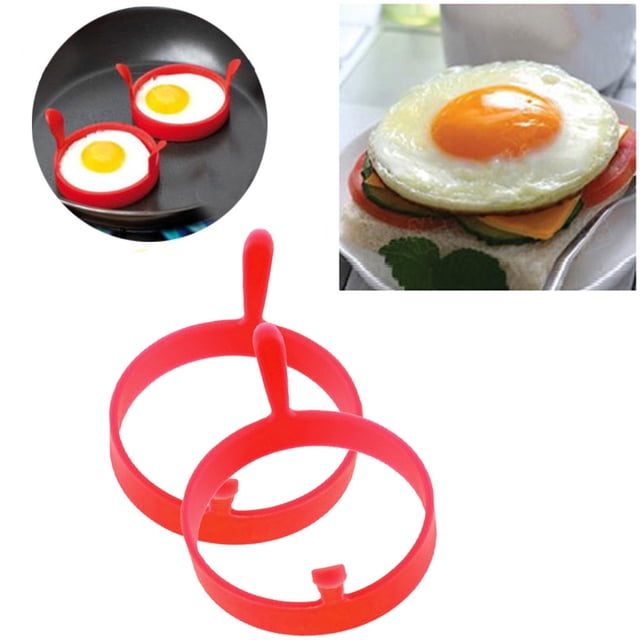 Dvkptbk Baking Tool 2 X Frying Rings Fry Poacher Mould for Pancakes Ring Home & Garden
