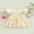 thumbnail image 2 of Enfants Princesse Robe Broderie Florale Cou Manches Courtes une Seule Pièce pour l'Été 6 Mois-5 Ans, 2 of 7