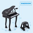 thumbnail image 3 of Gymax 37 Keys Kids Piano Keyboard Toy Toddler Musical Instrument w/ Stool & Microphone Black, 3 of 9