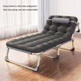 thumbnail image 3 of Lit de Camping Pliant Portable, Lit de Camping Pliant Portable Réglable 4 Positions Haute Résistance pour Piscine pour Plage, 3 of 7