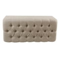 thumbnail image 3 of HomePop Ainsley Banc de Rangement Traditionnel en Tissu Capitonné à Boutons, Couleur Beige, 3 of 9