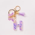 thumbnail image 1 of TopLLC Tools&Home Improvement Initial Letter Keychains For Women Tassel Purple Cute Car Keychain For Wallet Backpack Bag A chopper, 1 of 4