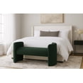 thumbnail image 2 of Meridian Furniture Peyton Green Boucle Fabric Bench, 2 of 7