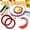 Red, variant on Dvkptbk Egg Separators Silicone Round Rings Pancake Ring Handles Nonstick Frieds Frying Kitchen Gadgets on Clearance