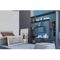 thumbnail image 2 of JV Home Labyrinth Collection 51x49 Inch Grand Bookcase Stylish Bookshelf 6 Tier Shelving Storage for Living Room Kitchen Laundry Bedroom (Anthracite), 2 of 7