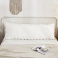 thumbnail image 2 of Move Over White Body Pillow Cover 20x54 inches Boho Chic Pom Poms Fringe Pattern Body Pillowcase 100% Washed Microfiber, 2 of 8
