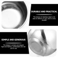 thumbnail image 2 of SHISUYAN 2Pcs Simple Design Men Shaving Bowls Durable Stainless Steel Bowls Silver, 2 of 8