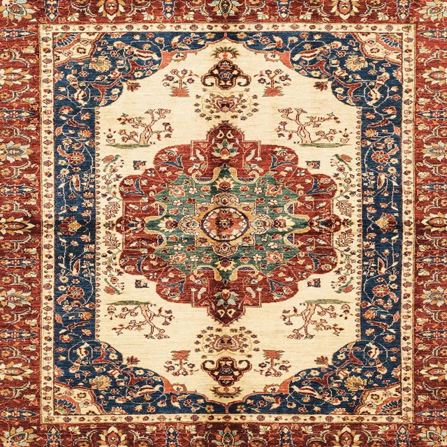 Ahgly Company Tapis d'Intérieur Carré Abstrait Marron Rouge, 3 Pieds Carré