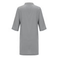 thumbnail image 4 of Kcodviy Robes Longues Taille Haute pour Femmes Décontractées d'Été à Nouer Couleur Unie Col Rond Robes de Bureau Décontractées Robe à Encolure, 4 of 7
