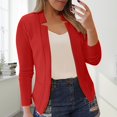 thumbnail image 1 of IMENGL Solid color casual small suit jacket, Red M, Size M-5XL, 1 of 5