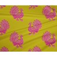 thumbnail image 4 of oneOone Polyester Lycra Fabric Peacock Block Print Fabric By The Yard 56 Inch Wide, 4 of 4