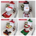 thumbnail image 4 of yeacher Festive Snowman Christmas Bathroom Set: Toilet Lid Cover, Tank Cover & U-Shaped Rug for Holiday Decor, 4 of 6