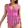 thumbnail image 1 of Dvprdro High Waisted Tummy Control Swimsuits for Women Fashion Ruffle Tankini One-Piece Bathing Suit, 1 of 5