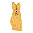 thumbnail image 4 of aohooy Robe Bohème Vintage pour Femmes Gothique Rétro Cowgirl Robes Midi Décontractées Sans Manches à Volants Robe d'Été Tenue Western 2025 Jaune,P, 4 of 8