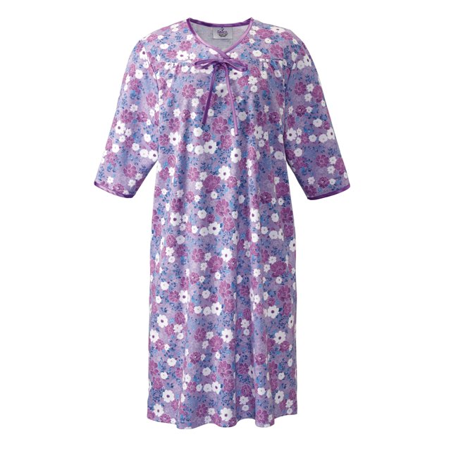 Silvert's Robe d'Hôpital pour Femmes avec Dos Ouvert, Mauve Illet, m