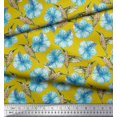 thumbnail image 3 of Soimoi Modal Satin Fabric Hummingbird & Floral Print Fabric by Yard 42 Inch Wide, 3 of 3