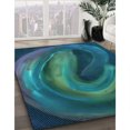 thumbnail image 3 of Ahgly Company Machine Washable Indoor Rectangle Transitional Medium Teal Green Area Rugs, 2' x 4', 3 of 7