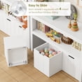 thumbnail image 3 of Homfa Rangement pour Jouets pour Enfants, Bacs de Rangement en Cubes avec 3 Tiroirs, Boîte à Jouets Blanche avec Étagères et Roues, 3 of 8