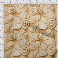 thumbnail image 4 of oneOone Velvet Light Yellow Fabric Florals Sewing Material Print Fabric By The Yard 58 Inch Wide, 4 of 4