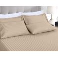 thumbnail image 4 of 400 Thread Count 100% Egyptian Cotton 3-Piece Flat Sheet (1 Flat Sheet + 2 Pillow Covers) Stripe Pattern, 4 of 4