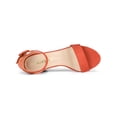 thumbnail image 4 of BLISSFUL STEP Women's Shoes Ankle Strap Block Heel Buckle Open Toe Sandals Orange 6, 4 of 8