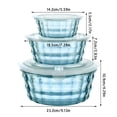 thumbnail image 2 of Binwennn Meal Prep Glass Containers with Lids Flour Containers Hot Food Containers for Lunch Boxes 3 Fruit Fruit Containers With Tureen Bowl Clear Container Container, 2 of 7