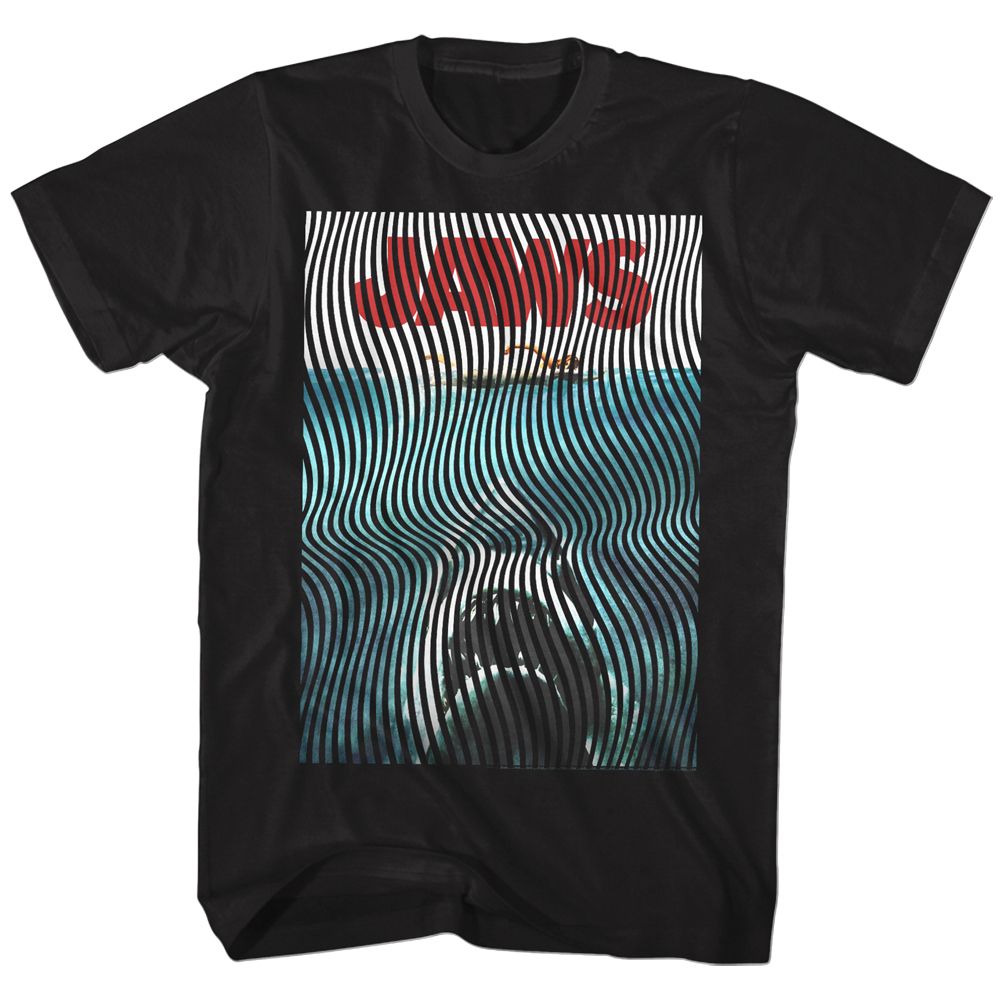 Jaws Wiggly Black Adult T-Shirt