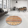 thumbnail image 3 of Ahgly Company Tapis d'Intérieur Carrés Abstraits Rouges Abstraits pour Aire, 6 Pieds Carré, 3 of 6
