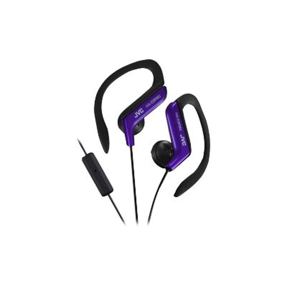 JVC HA-EBR80 Sports ear clip headphones with remote & mic (Blue)