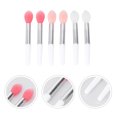 thumbnail image 4 of 6pcs Portable Single Head Makeup Brushes Multifunctional Silicone Lip Brushes Makeup Brushes Cosmetic Tool(Translucent and Flesh Pink and Watermelon Red), 4 of 8