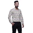 thumbnail image 4 of BESTMAN Chemise Décontractée Imprimée pour Hommes Coupe Ajustée à Boutons Manches Longues, 4 of 5