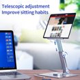 thumbnail image 4 of Support pour Tablette Pliant Rotatif à 360 Degrés Multi-angle Réglable Rétractable en Alliage d'Aluminium Support Support Accessoires Cadeaux Argent, 4 of 9
