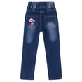 thumbnail image 2 of KIDSCOOL SPACE Little Girl Daily Embroidered Denim Pants,7-8 Years, 2 of 7